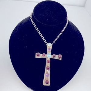 Sterling Silver Navajo Nakai Cross Pendant
